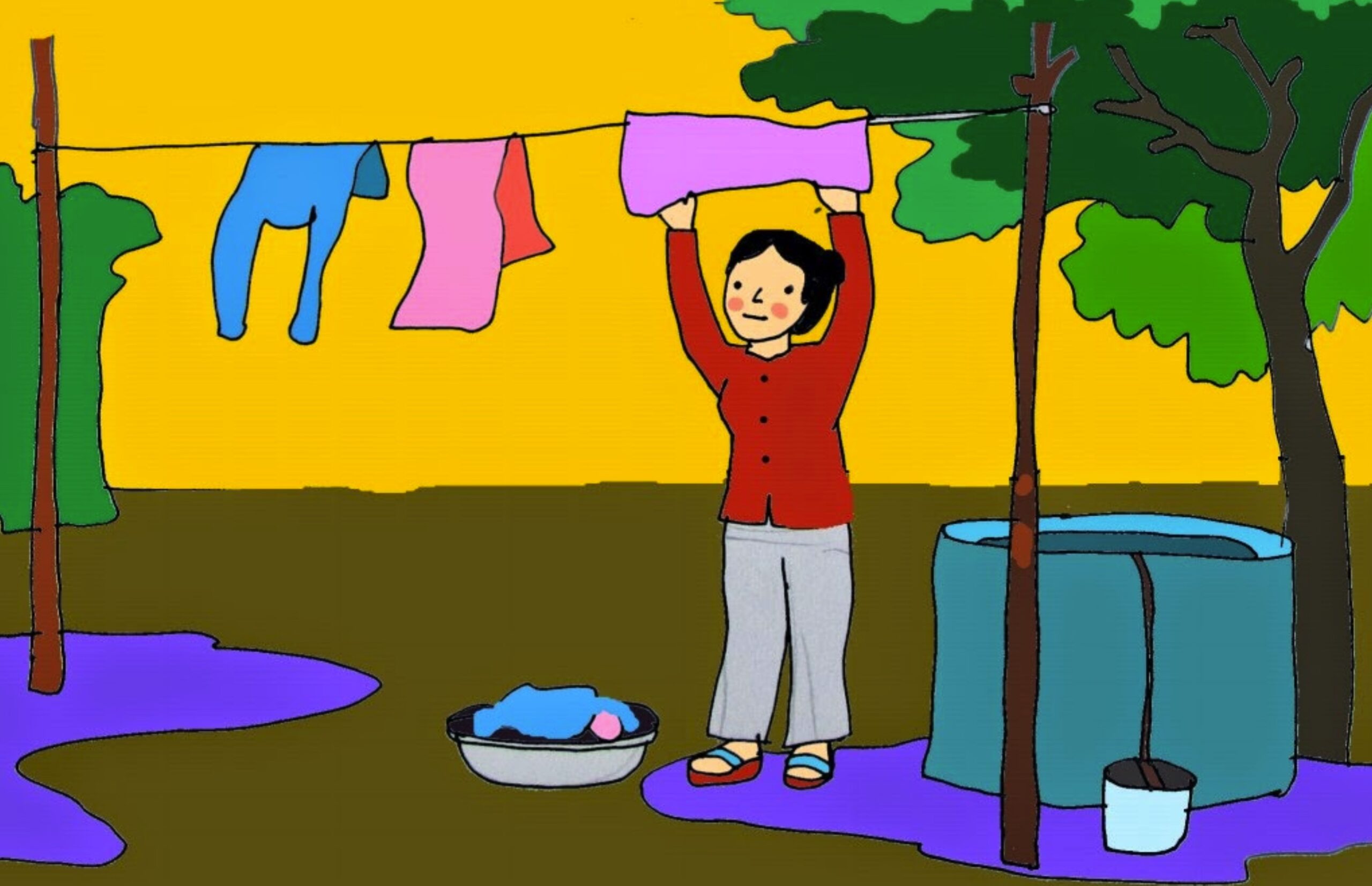 Bài thơ Gió (Nguyễn Lãm Thắng): Mẹ vừa xong giặt giũ