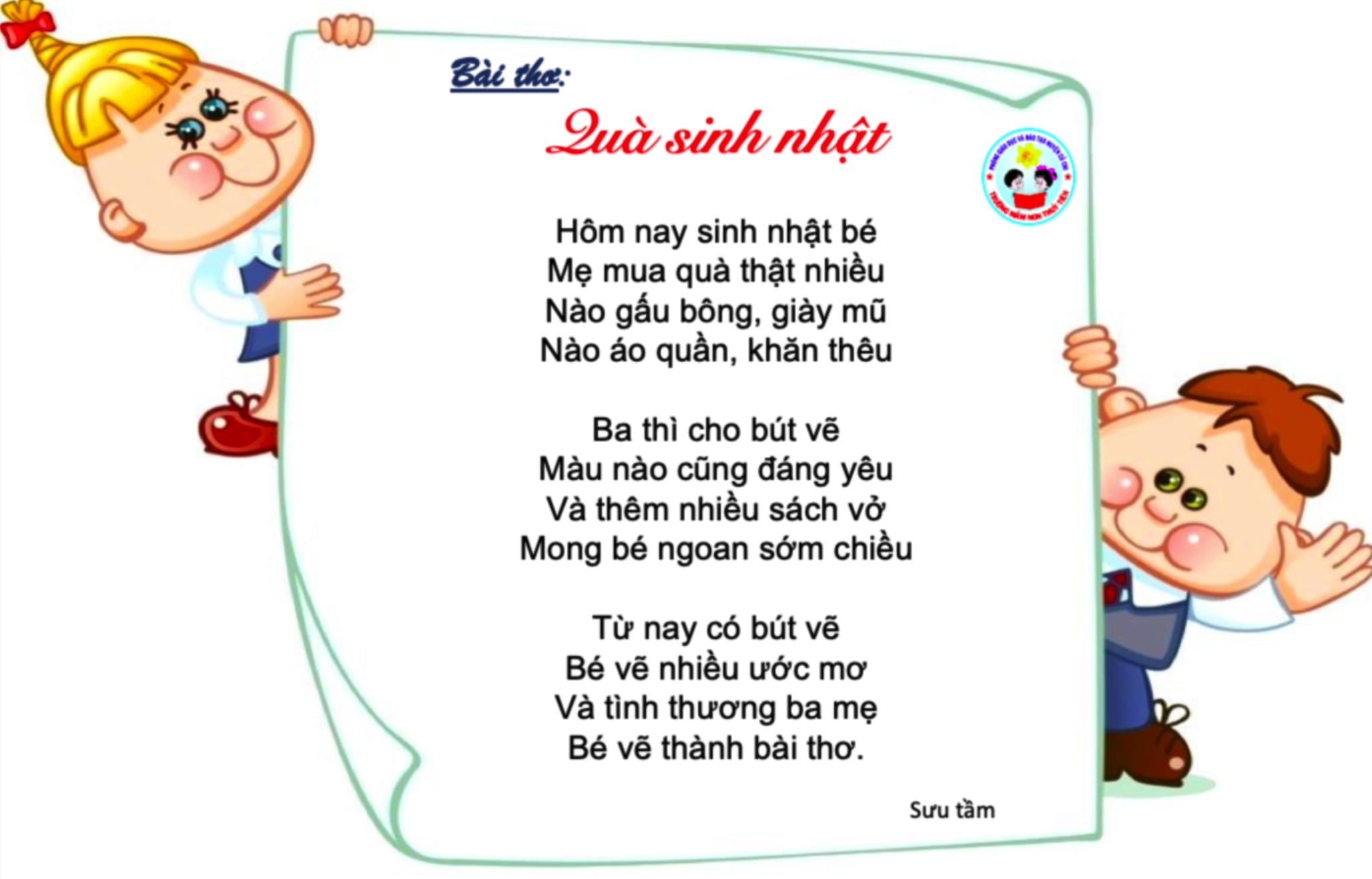 Bài thơ Quà sinh nhật (Nguyễn Lãm Thắng)