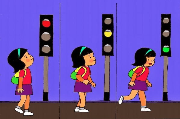 Đèn báo giao thông | Hình ảnh Bài thơ Đèn báo (giao thông)